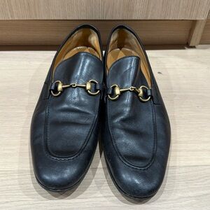 Gucci Jordaan Horsebit Loafers in black leather